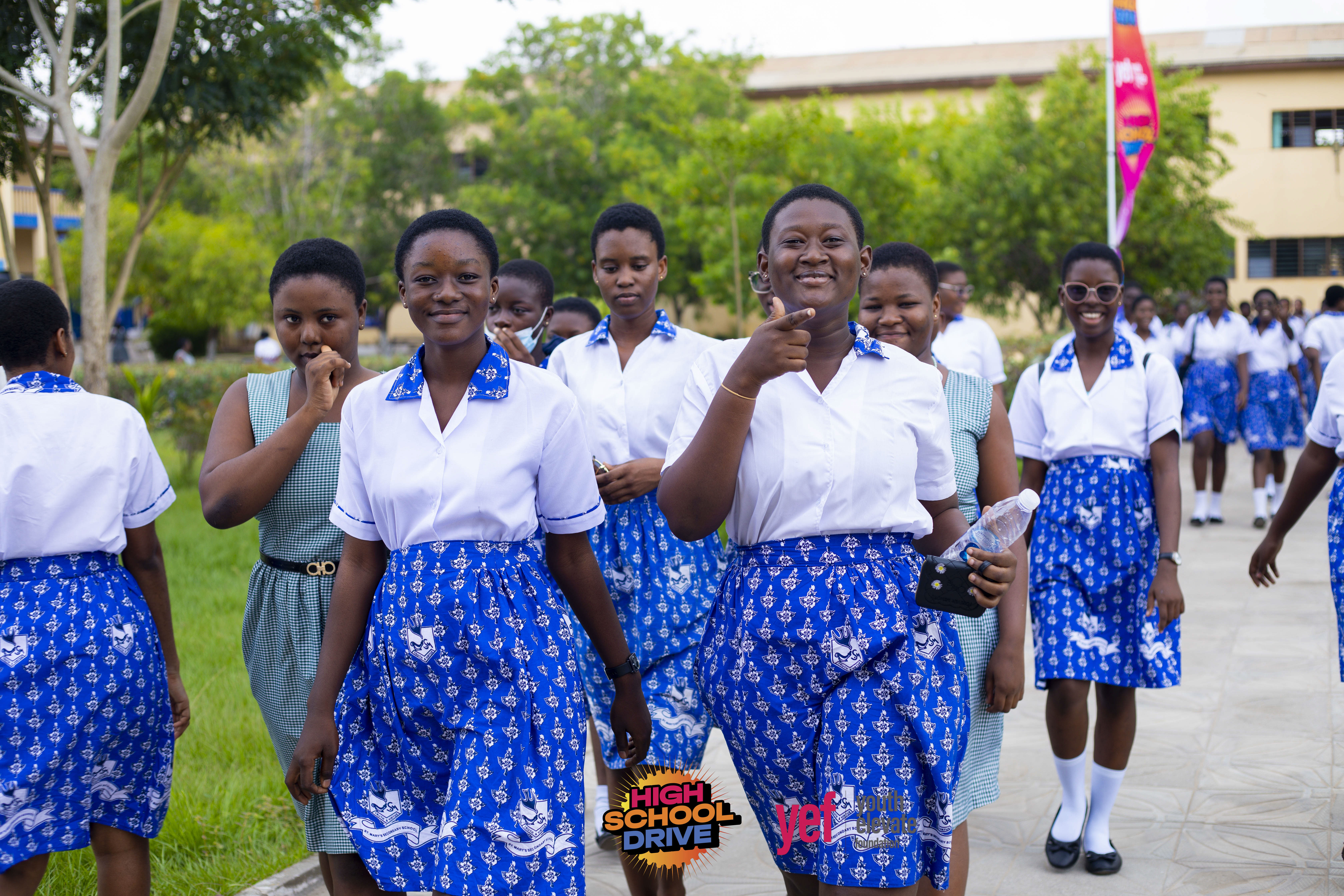 Students at a school event