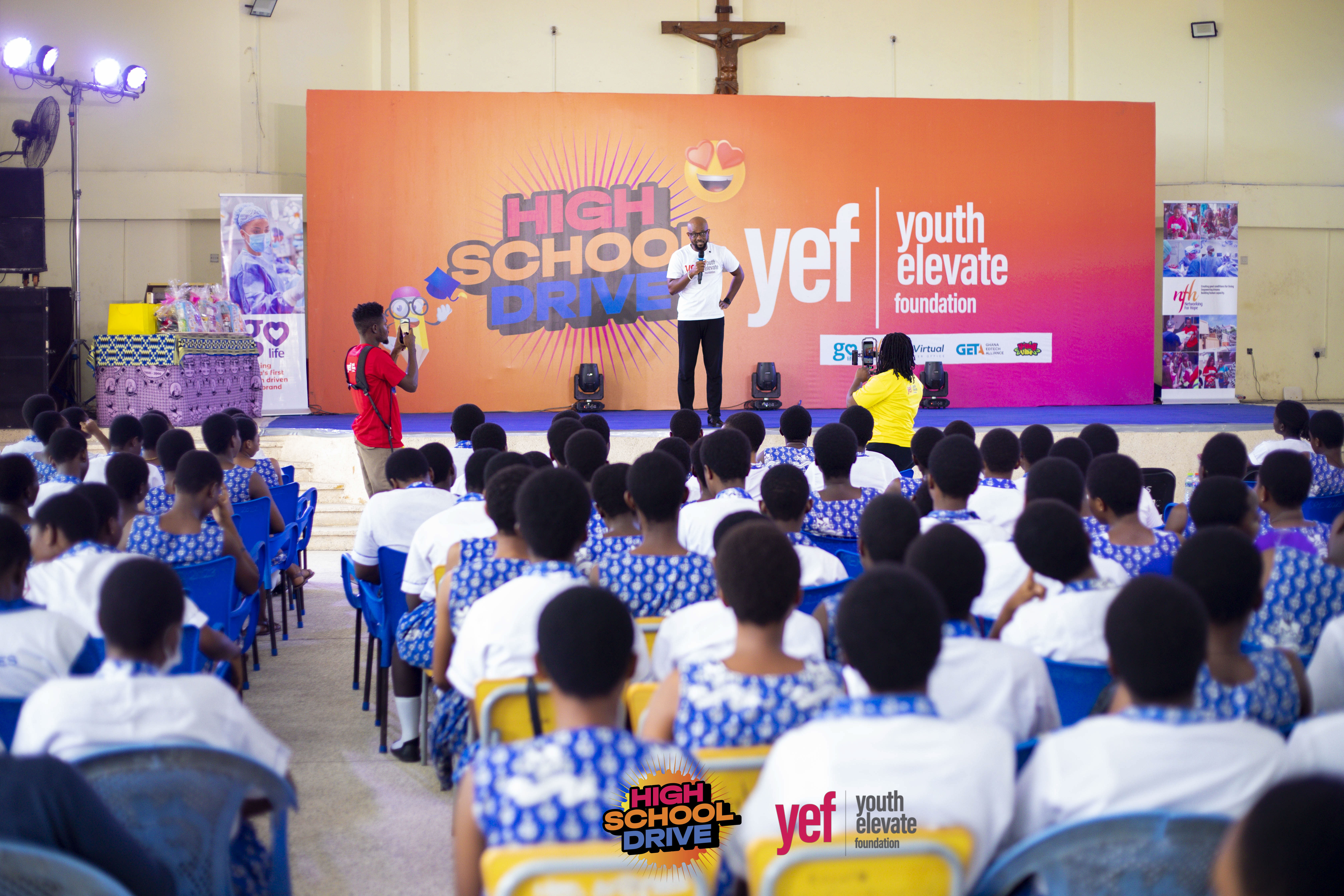 Students during outreach